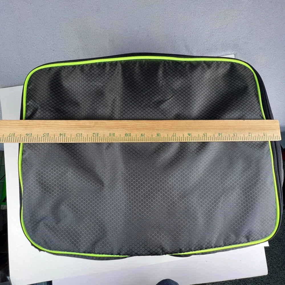 Yorepek Shoe Bag Travel Organizer OS Black Neon Green Padded Dividers Tech